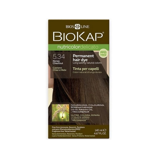 Biokap Nutricolor Delicato 5.34 Honey Chestnut