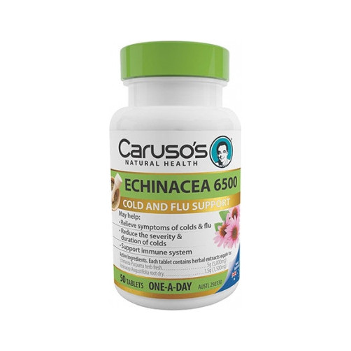 Carusos Health Echinacea 6500 50 Tablets