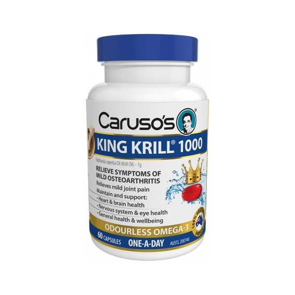Carusos Health King Krill 1000mg 60 Capsules