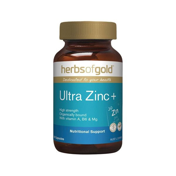 Herbs Of Gold Ultra Zinc+ 60 Veg Capsules