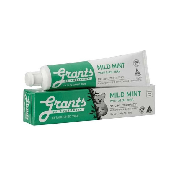Grants Of Australia Toothpaste Mild Mint With Aloe Vera 110g