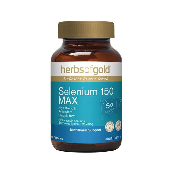 Herbs Of Gold Selenium 150 Max 60 Vege Capsules