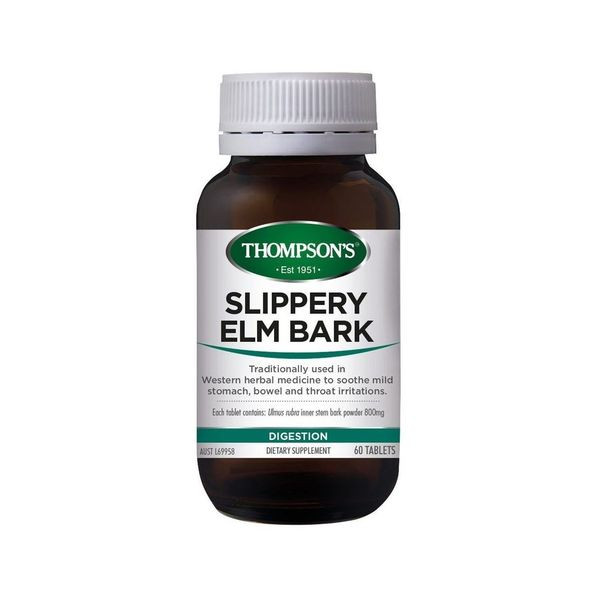 Thompsons Slippery Elm 800mg 60 Tablets