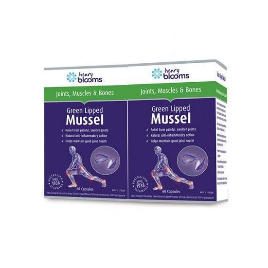 Blooms Green Lipped Mussel 500mg 120 Capsules Twin Pack