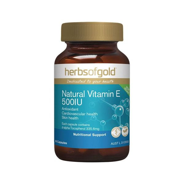 Herbs Of Gold Natural Vitamin E 500iu 50 Capsules