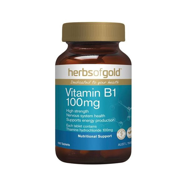 Herbs Of Gold Vitamin B1 100mg 100 Tablets