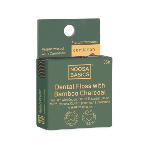 Noosa Basics Dental Floss Charcoal Cardamon 35m