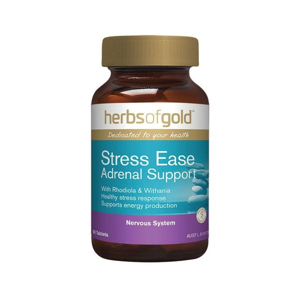Herbs Of Gold Stress Ease Adrenal Support 60 Tablets