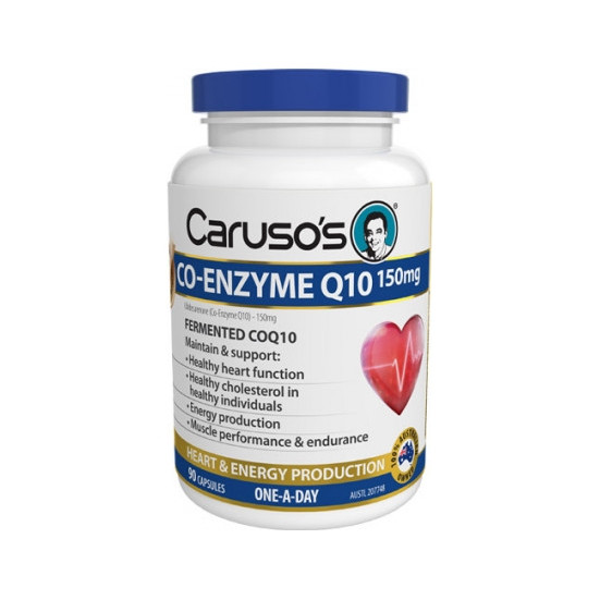 Carusos Health Co-enzyme Q10 150mg 90 Capsules
